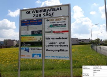 Greifensee, Gewerbetafel